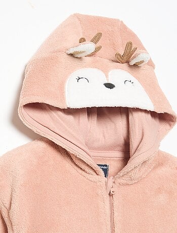 Ensemble de pyjama en polaire avec capuche animée - 2 pièces