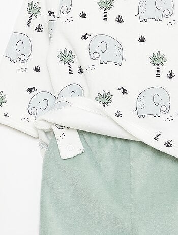 Ensemble de pyjama en polaire avec pieds - 2 pieds