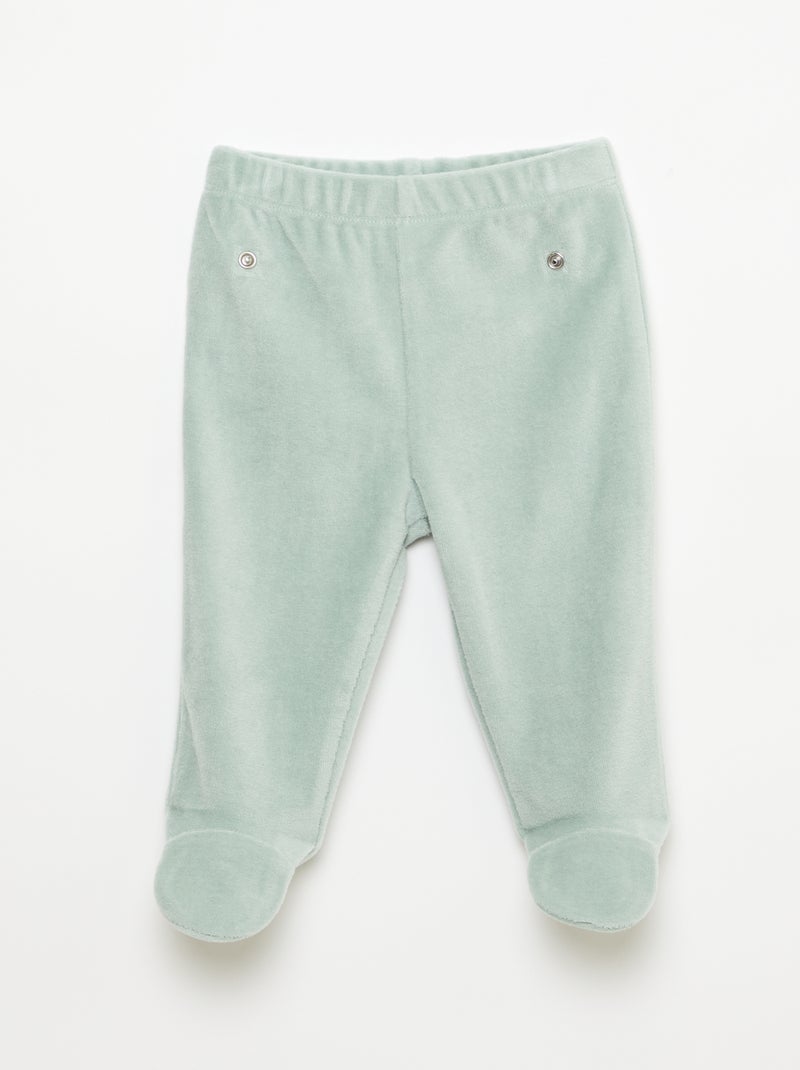 Ensemble de pyjama en polaire avec pieds - 2 pieds Blanc - Kiabi