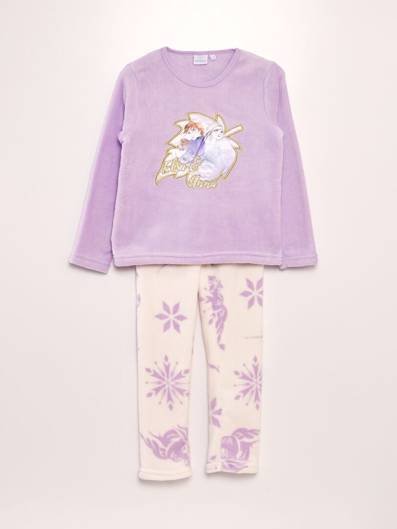 Ensemble de pyjama en polaire 'la Reine des Neiges' 'Disney' - 2 pièces Violet - Kiabi