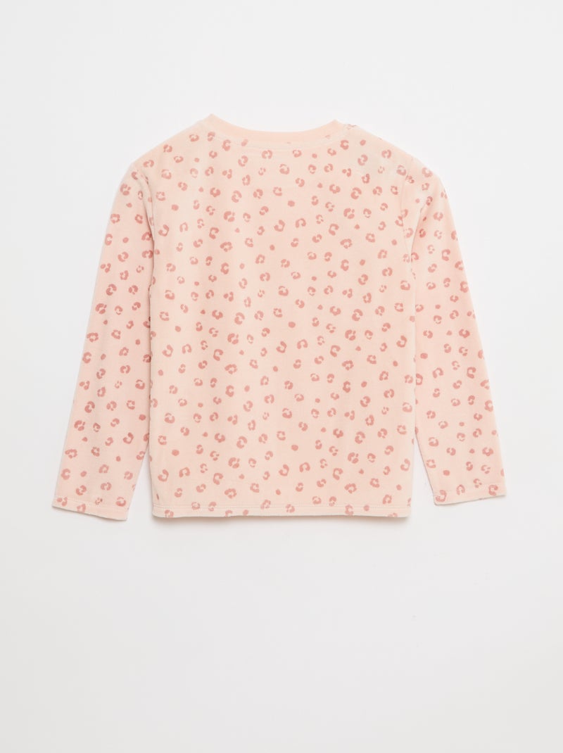 Ensemble de pyjama en polaire sweat + pantalon - 2 pièces Rose - Kiabi