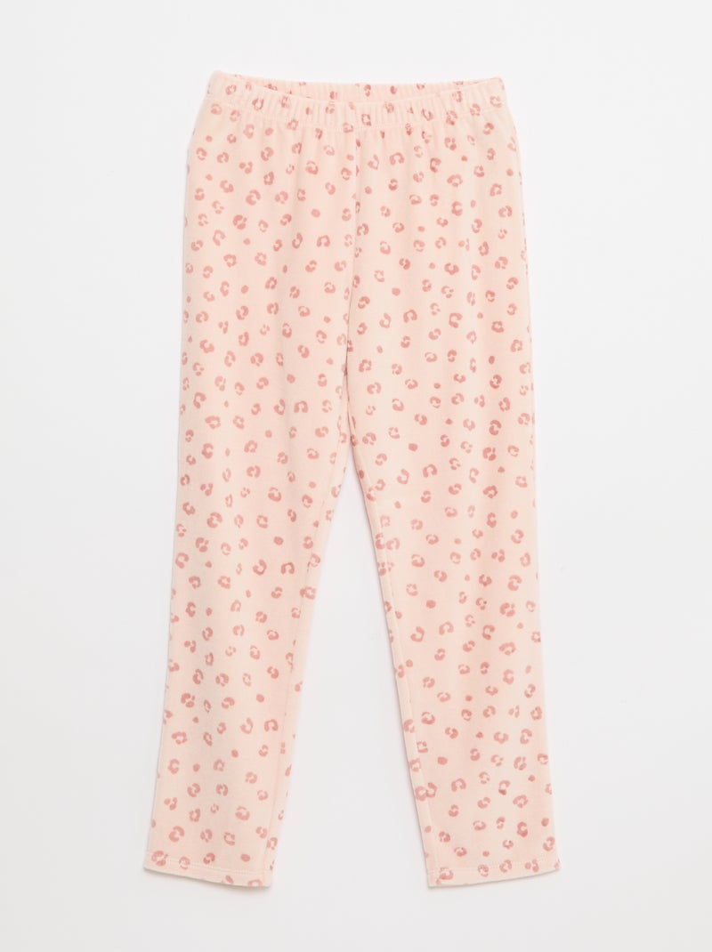 Ensemble de pyjama en polaire sweat + pantalon - 2 pièces Rose - Kiabi