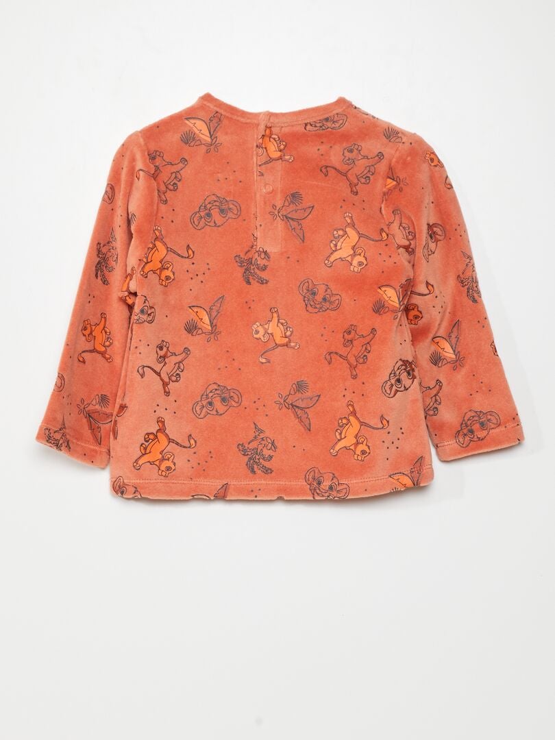 Ensemble de pyjama en velours 'Disney' - 2 pièces Orange/gris - Kiabi