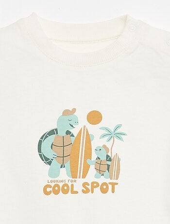 Ensemble de pyjama été en coton T-shirt + short