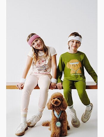 Ensemble de pyjama fast cat à manches courtes fille penti