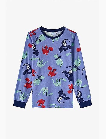Ensemble de pyjama garçon dragon repeat à manches longues penti