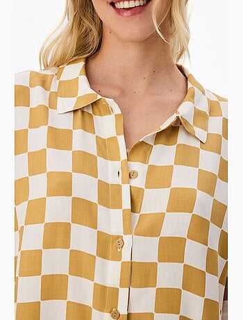 Ensemble de pyjama hannah à motif à carreaux, chemise à manches courtes et pantalon penti