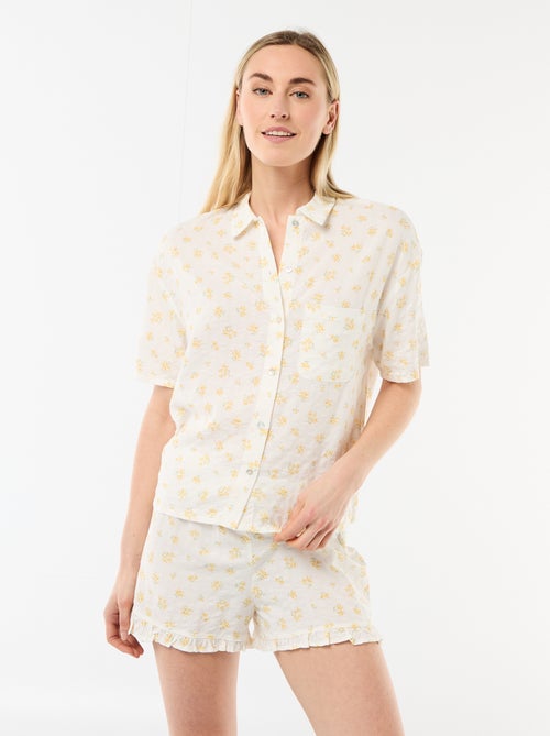 Ensemble de pyjama haut + short all-over - Kiabi