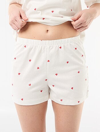 Ensemble de pyjama haut + short en jersey coton