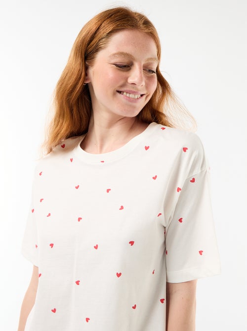 Ensemble de pyjama haut + short en jersey coton - Kiabi