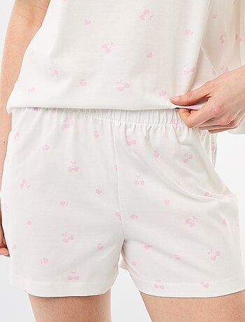 Ensemble de pyjama haut + short en jersey coton