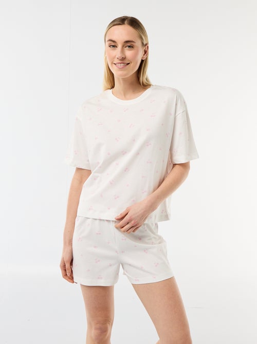 Ensemble de pyjama haut + short en jersey coton - Kiabi