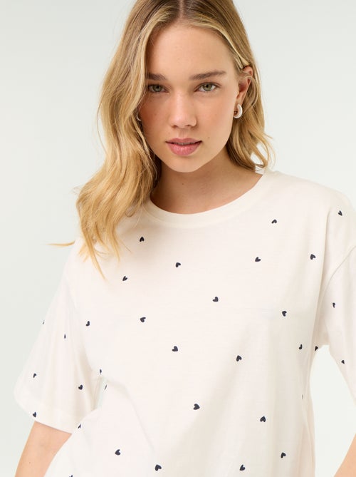 Ensemble de pyjama haut + short en jersey coton - Kiabi