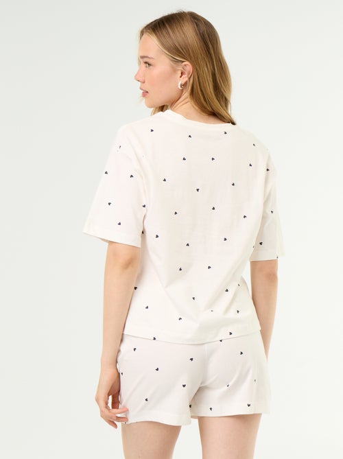 Ensemble de pyjama haut + short en jersey coton - Kiabi