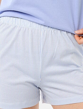 Ensemble de pyjama haut + short en jersey coton