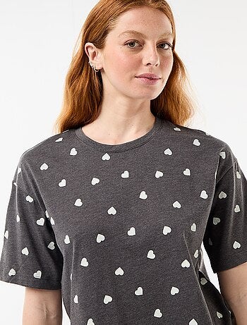 Ensemble de pyjama haut + short en jersey coton