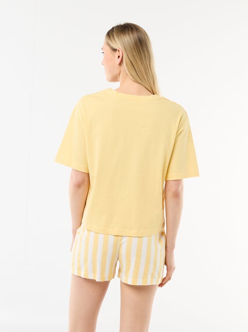 Ensemble de pyjama haut + short en jersey coton - Kiabi