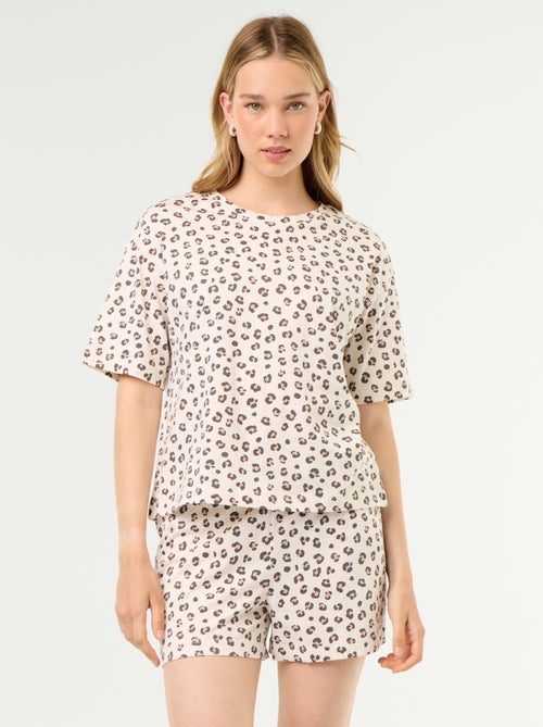 Ensemble de pyjama haut + short en jersey coton - Kiabi