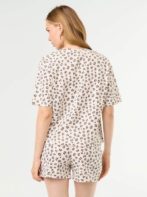 Ensemble de pyjama haut + short en jersey coton - Kiabi