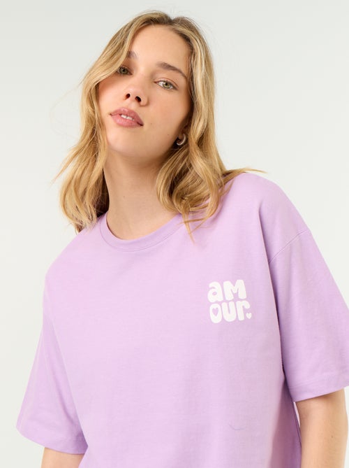 Ensemble de pyjama haut + short en jersey coton - Kiabi