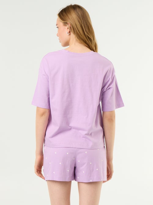Ensemble de pyjama haut + short en jersey coton - Kiabi