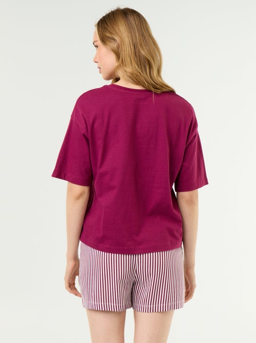 Ensemble de pyjama haut + short en jersey coton - Kiabi