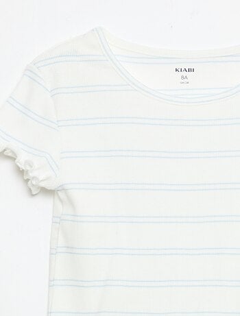 Ensemble de pyjama haut + short en rib coton