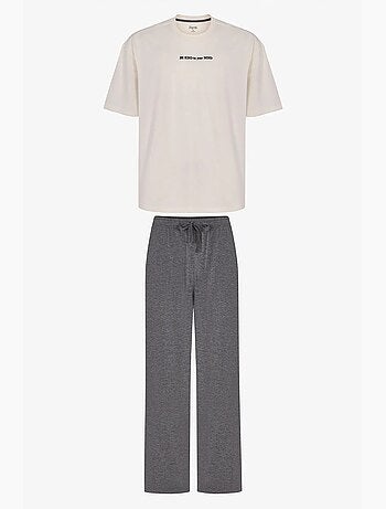 Ensemble de pyjama homme modern stone oversize à manches courtes penti