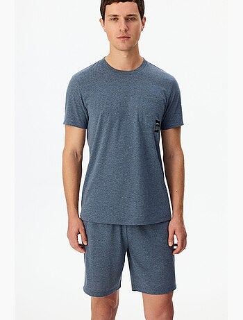 Ensemble de pyjama homme soft à manches courtes et short penti