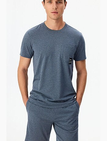 Ensemble de pyjama homme soft à manches courtes et short penti