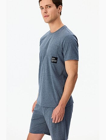 Ensemble de pyjama homme soft à manches courtes et short penti