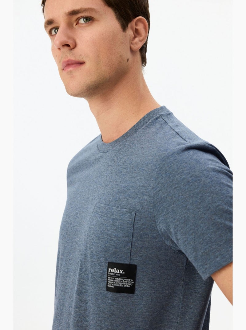 Ensemble de pyjama homme soft à manches courtes et short penti Bleu - Kiabi