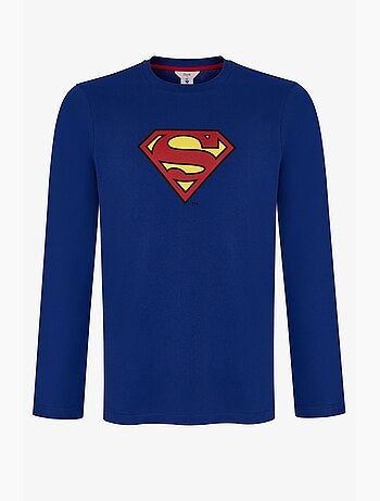 Ensemble de pyjama homme superman à carreaux, manches longues penti