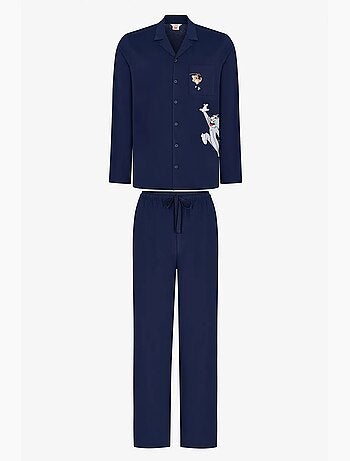Ensemble de pyjama homme tom&jerry chemise à manches longues et pantalon penti
