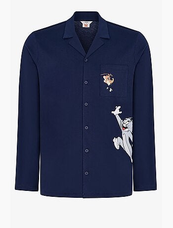 Ensemble de pyjama homme tom&jerry chemise à manches longues et pantalon penti