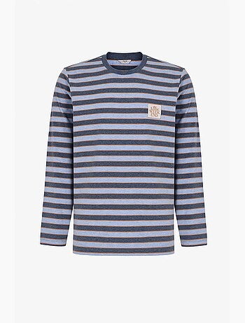 Ensemble de pyjama homme weekend à rayures, manches longues, jogger penti