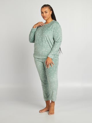 Ensemble de pyjama imprimé en velours