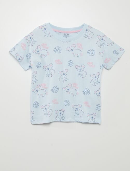 Ensemble de pyjama imprimé : T-shirt + short - 2 pièces - Kiabi