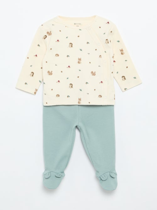 Ensemble de pyjama interlock - 2 pièces - Kiabi