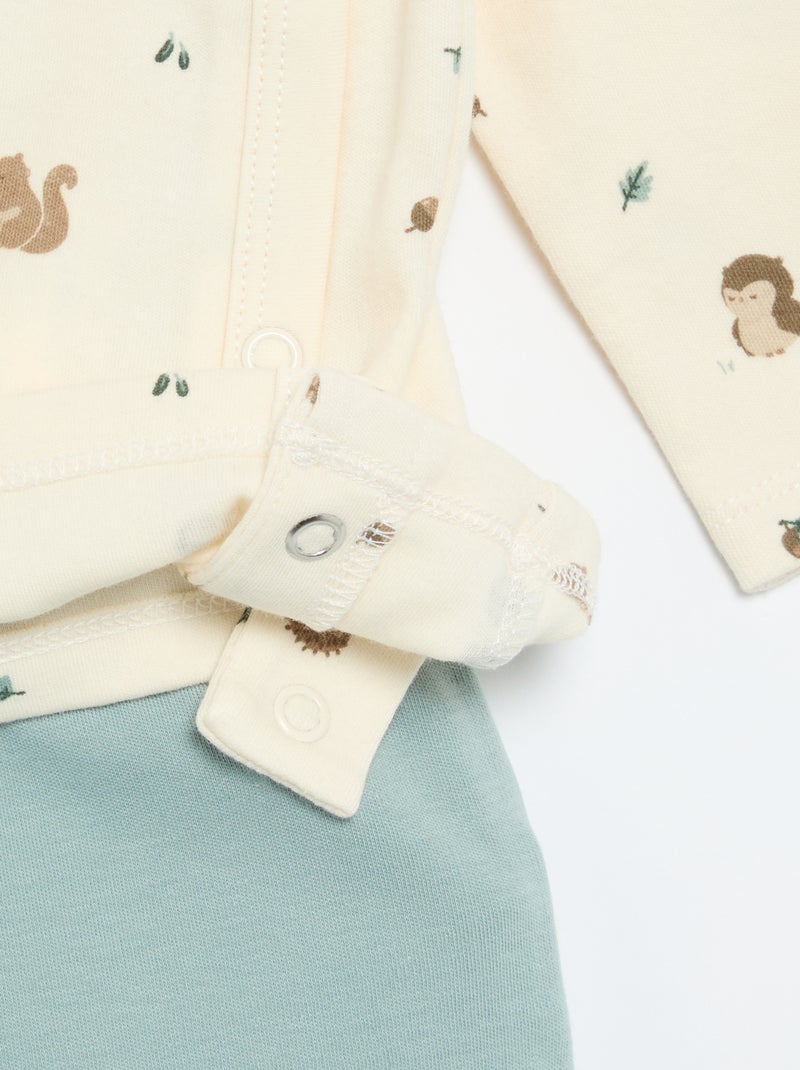 Ensemble de pyjama interlock - 2 pièces Bleu - Kiabi