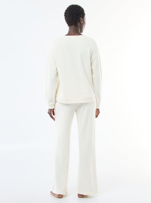 Ensemble de pyjama jersey uni - Kiabi