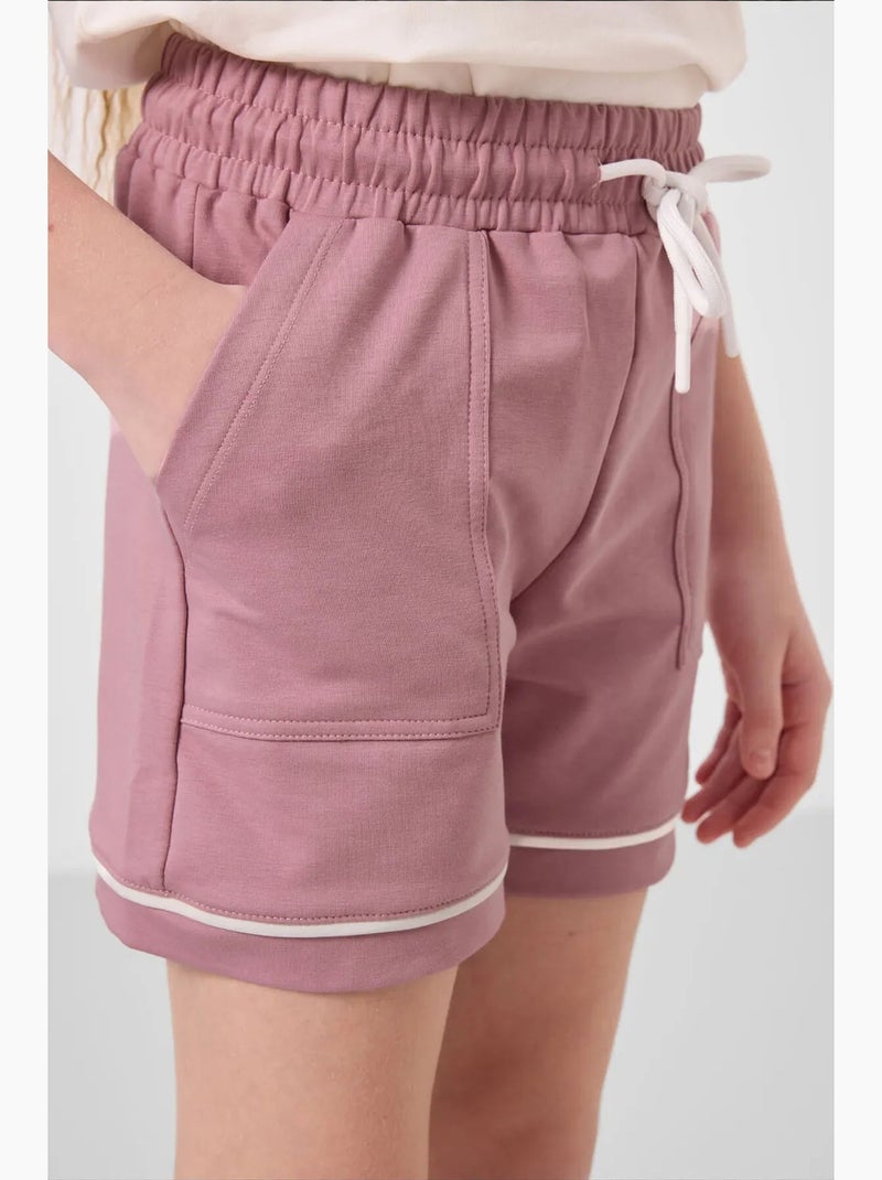 Ensemble de pyjama jeunesse en coton mélangé tommy Mauve - Kiabi