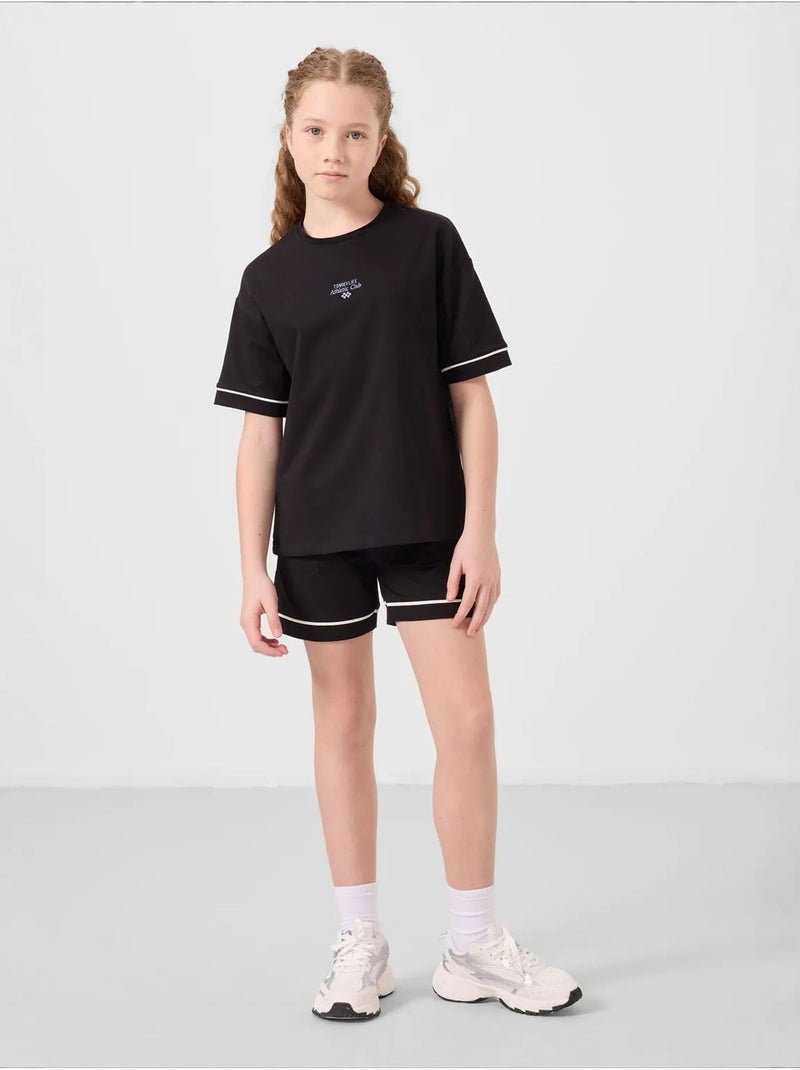Ensemble de pyjama jeunesse en coton mélangé tommy Noir - Kiabi