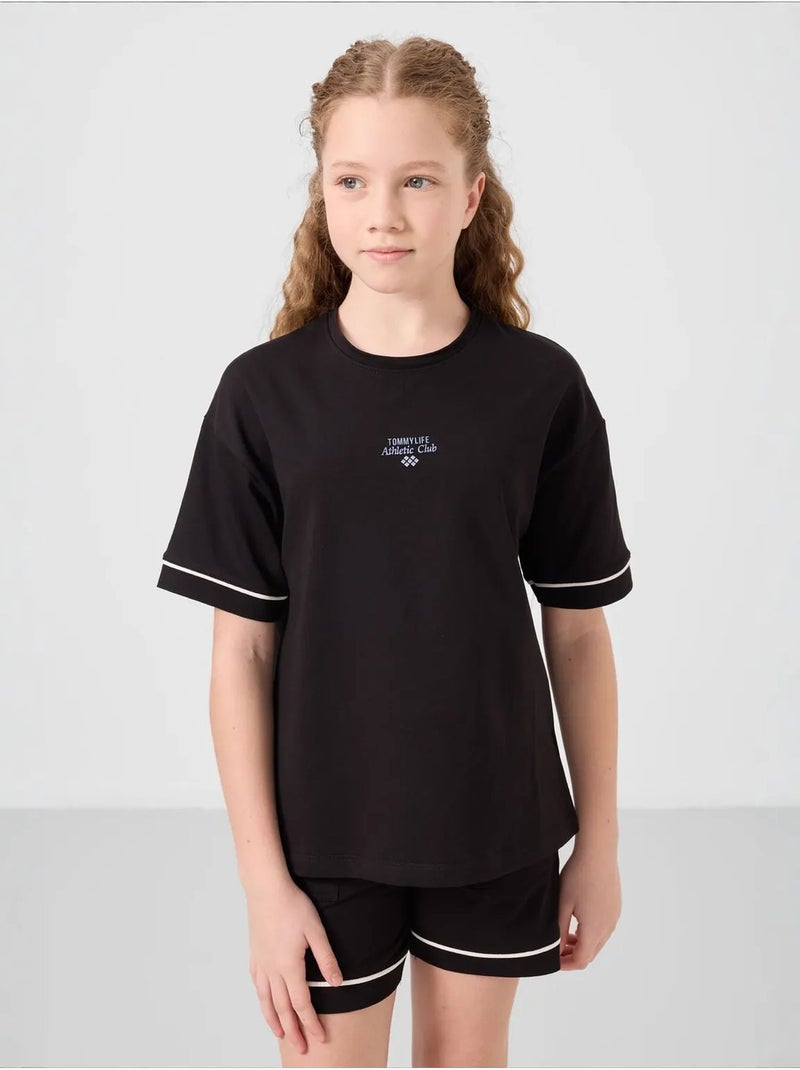 Ensemble de pyjama jeunesse en coton mélangé tommy Noir - Kiabi