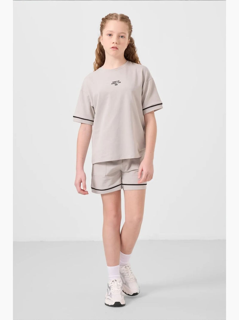 Ensemble de pyjama jeunesse en coton mélangé tommy Sable - Kiabi