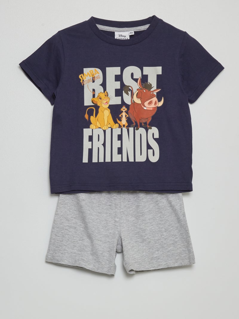 Ensemble de pyjama 'Le Roi lion' - 2 pièces marine/gris - Kiabi