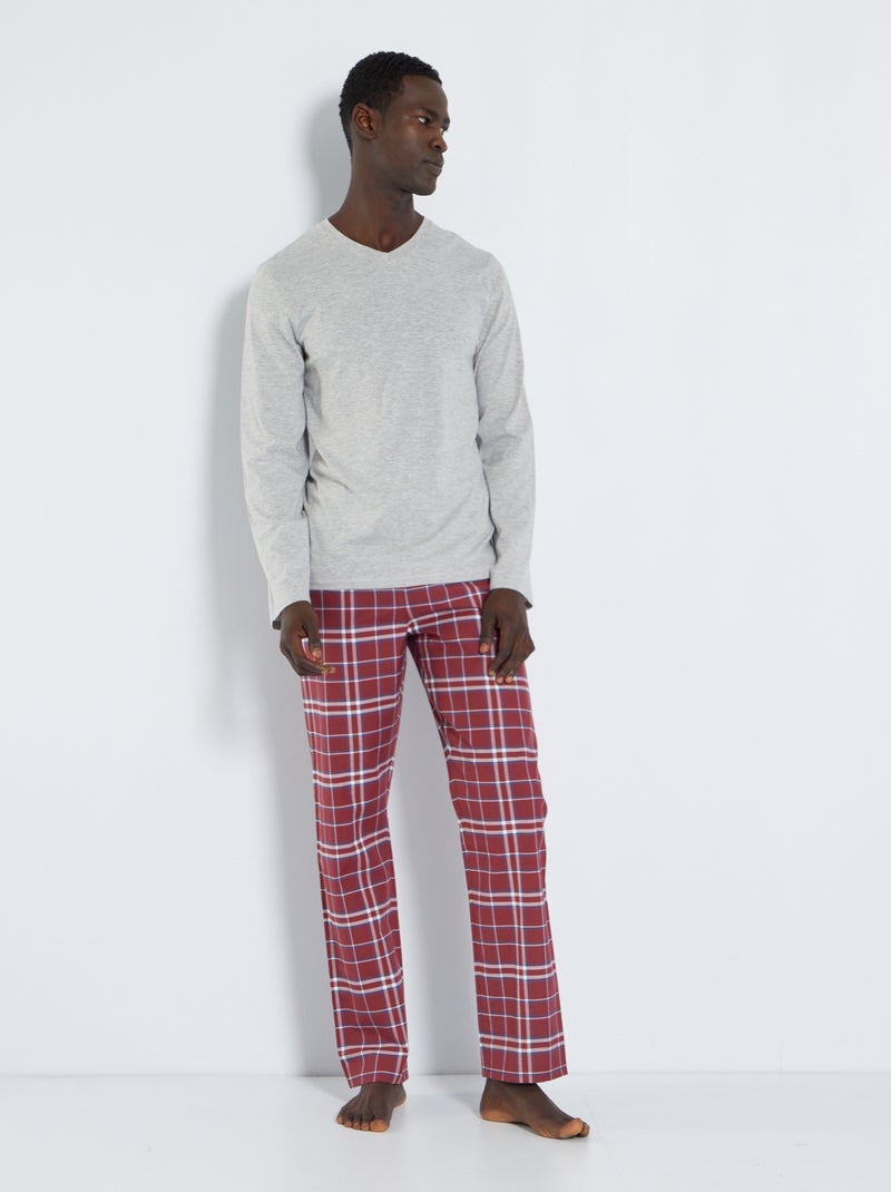 Ensemble de pyjama long - 2 pièces Gris - Kiabi