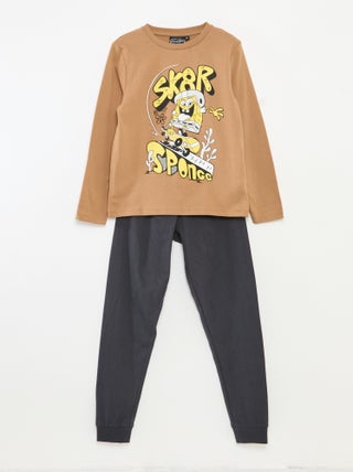 Ensemble de pyjama long 'Bob l'éponge' t-shirt + pantalon - 2 pièces