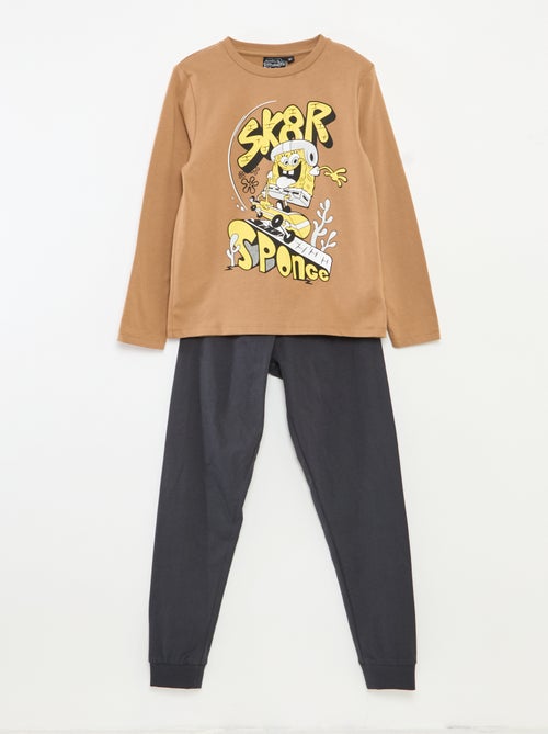 Ensemble de pyjama long 'Bob l'éponge' t-shirt + pantalon - 2 pièces - Kiabi