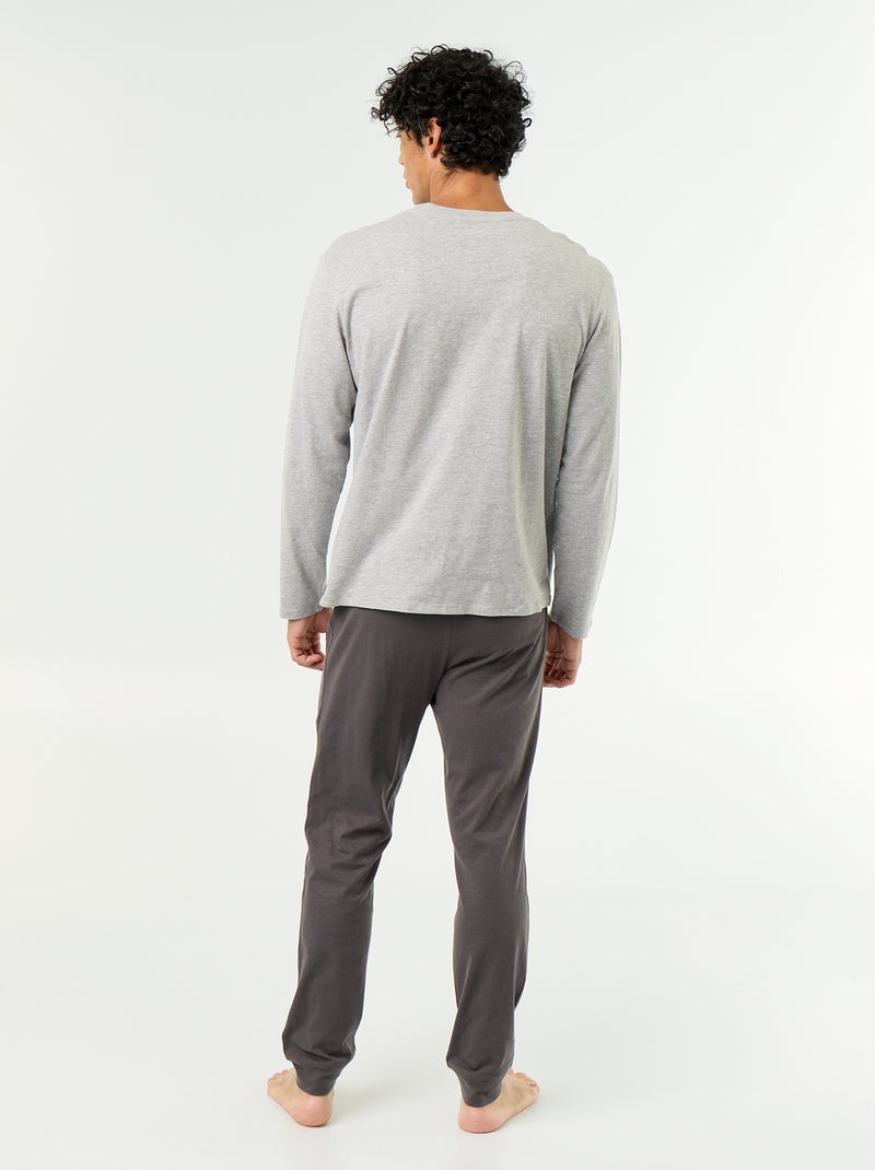 Ensemble de pyjama long en jersey - 2 pièces Gris - Kiabi